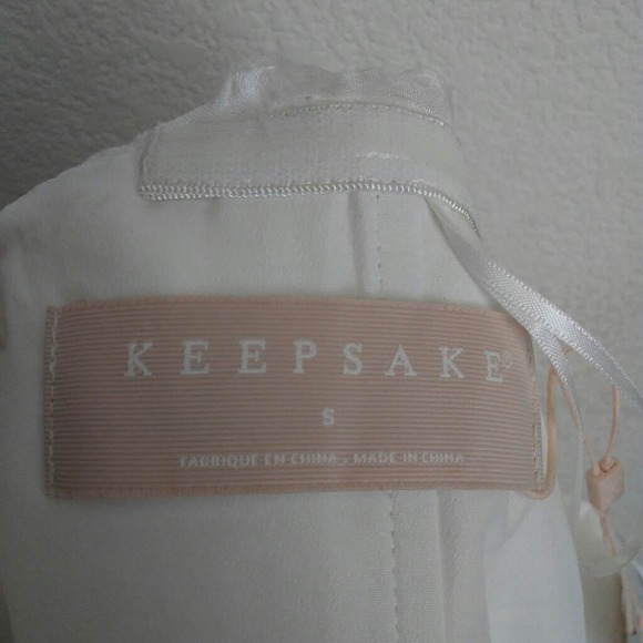 Keepsake Radar Ivory Floral Print Strapless Spring Summer Dress Size Small - Picture 5 of 7